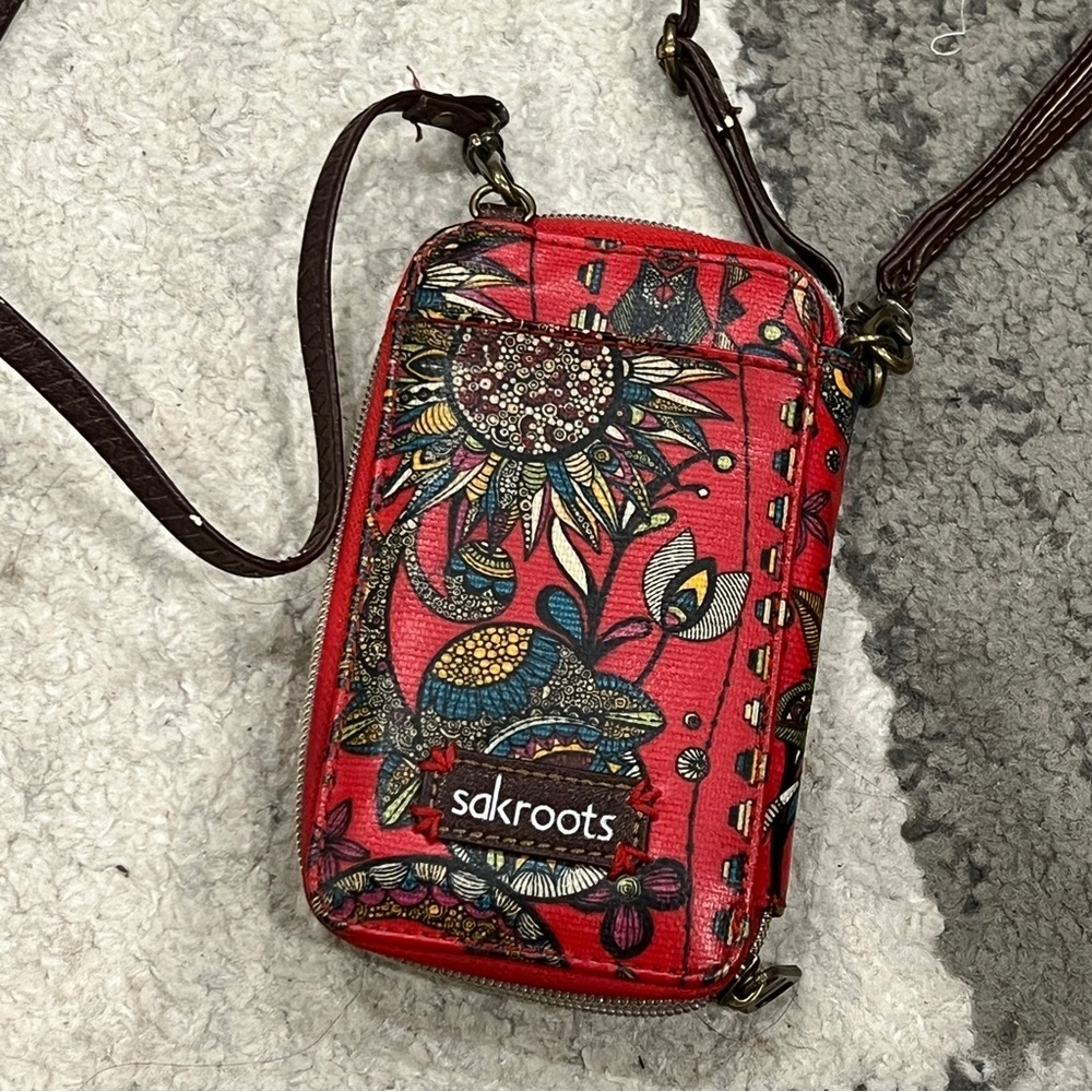 SakRoots Birds of Paradise Smartphone Wristlet Wallet Coated Canvas Print